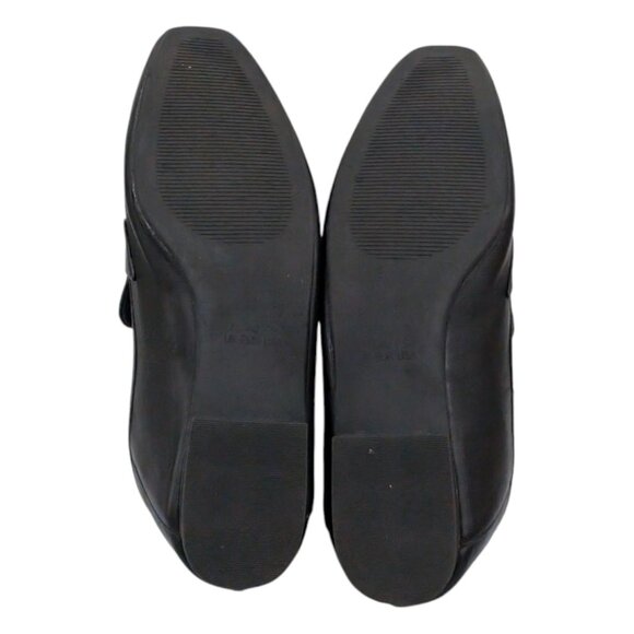 Primark Leather Flats Womens Solid Black Square Toe Slip On Shoes Size 9 - Picture 8 of 11